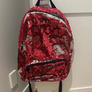 Hot pink and silver Sequin Backpack